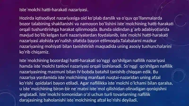 Iste’molchilar hatti-harakati 3