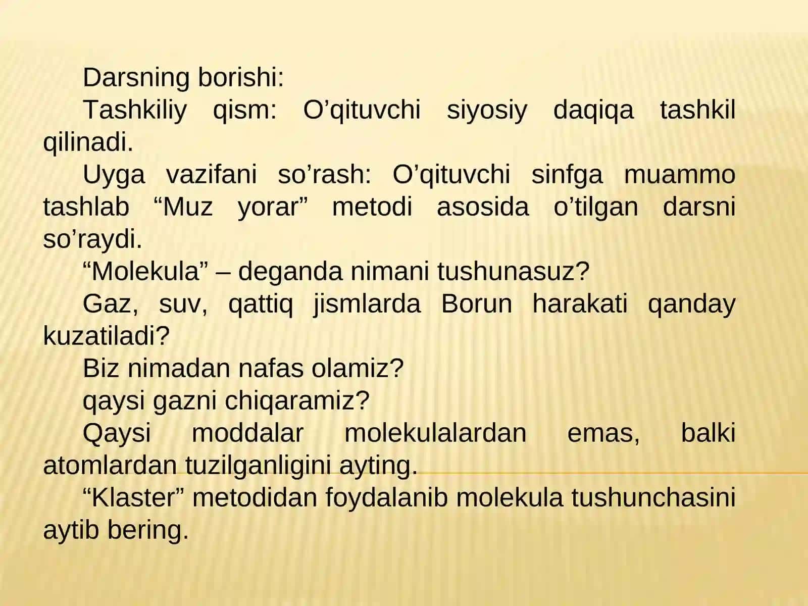 Modda miqdori. Molyar massa 3