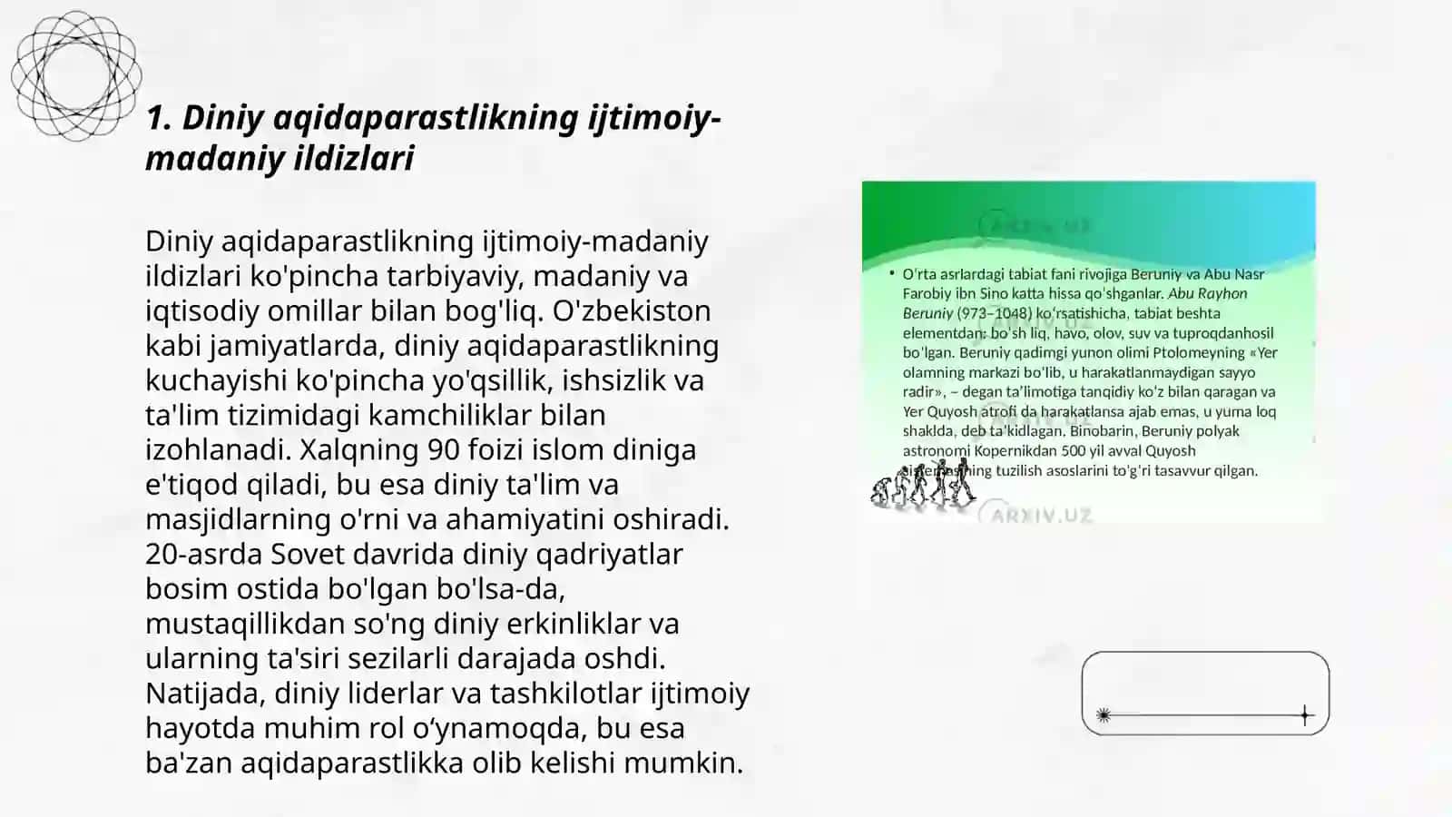 Diniy aqidaparastlik fanatizm ekstremizm paydo bölishining ijtimoiy tarixiy zamonlari va rivojlanishi 3