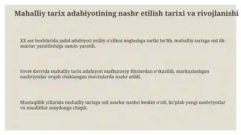 O‘zbekistonda o‘lkashunoslik adabiyotlarining nashr qilinishi (tahlili) 3