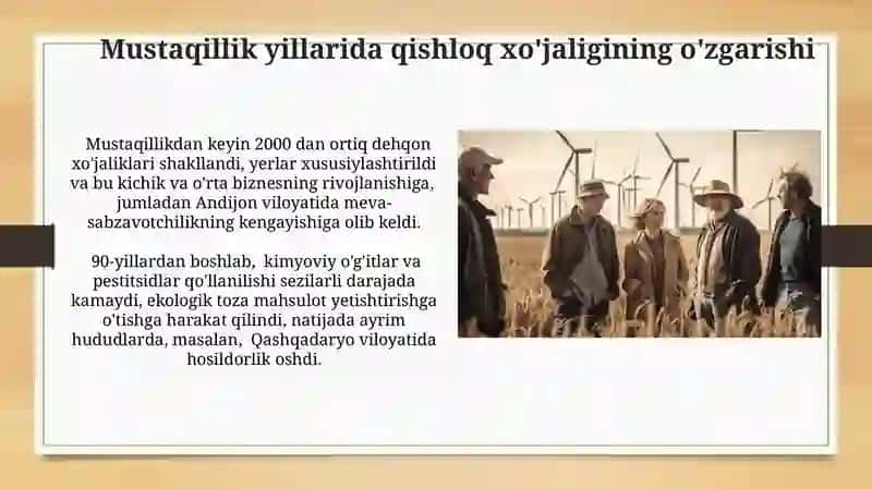Mustaqillik Yillarida Qishloq va Sanoatning O'zaro Aloqasi 3