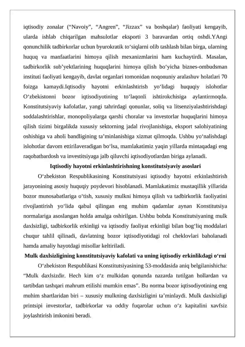 Iqtisodiy hayotni erkinlashtirish 3