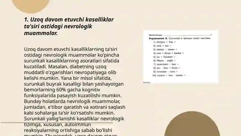 Uzoq davom etuvchi kasalliklardan tuzalgan oʻquvchilarni umumtaʼlim maktablarida oʻqishga moslashishidagi nevrologik muammolarni bartaraf etish tamoyillari 3