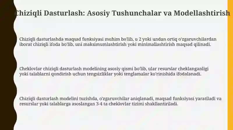 Grafik usulda chiziqli programmalashtirish 3