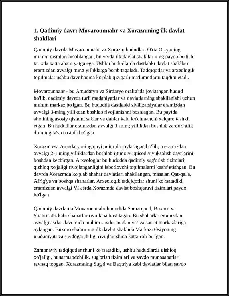 OʻZBEK DAVLATCHILIGINING TARIXIY BOSQICHLARI 3