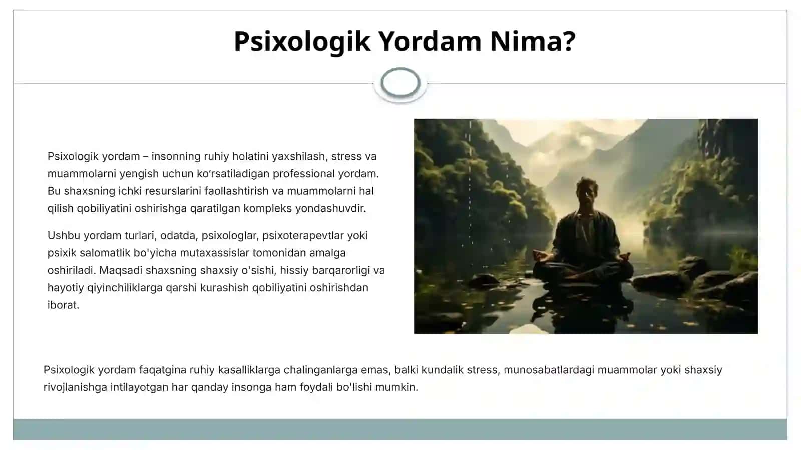 PSIXOLOGIK YORDAM VAQTIDA ASOSIY KONSEPSIYA VA USULLARDAN FOYDALANISH 3