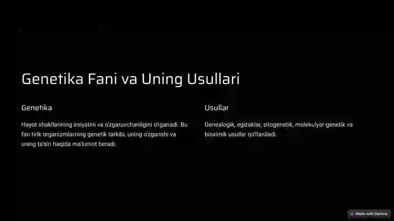 Antropogenetika: Odam Irsiyatini O'rganish Usullari 3