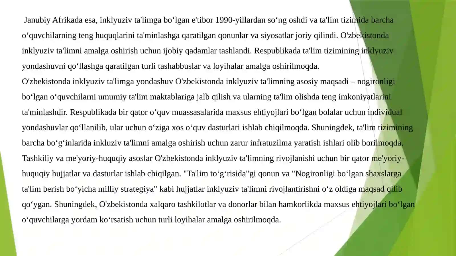 Inklyuziv ta'limni rivojlantirishdagi xalqaro tajribalar 3