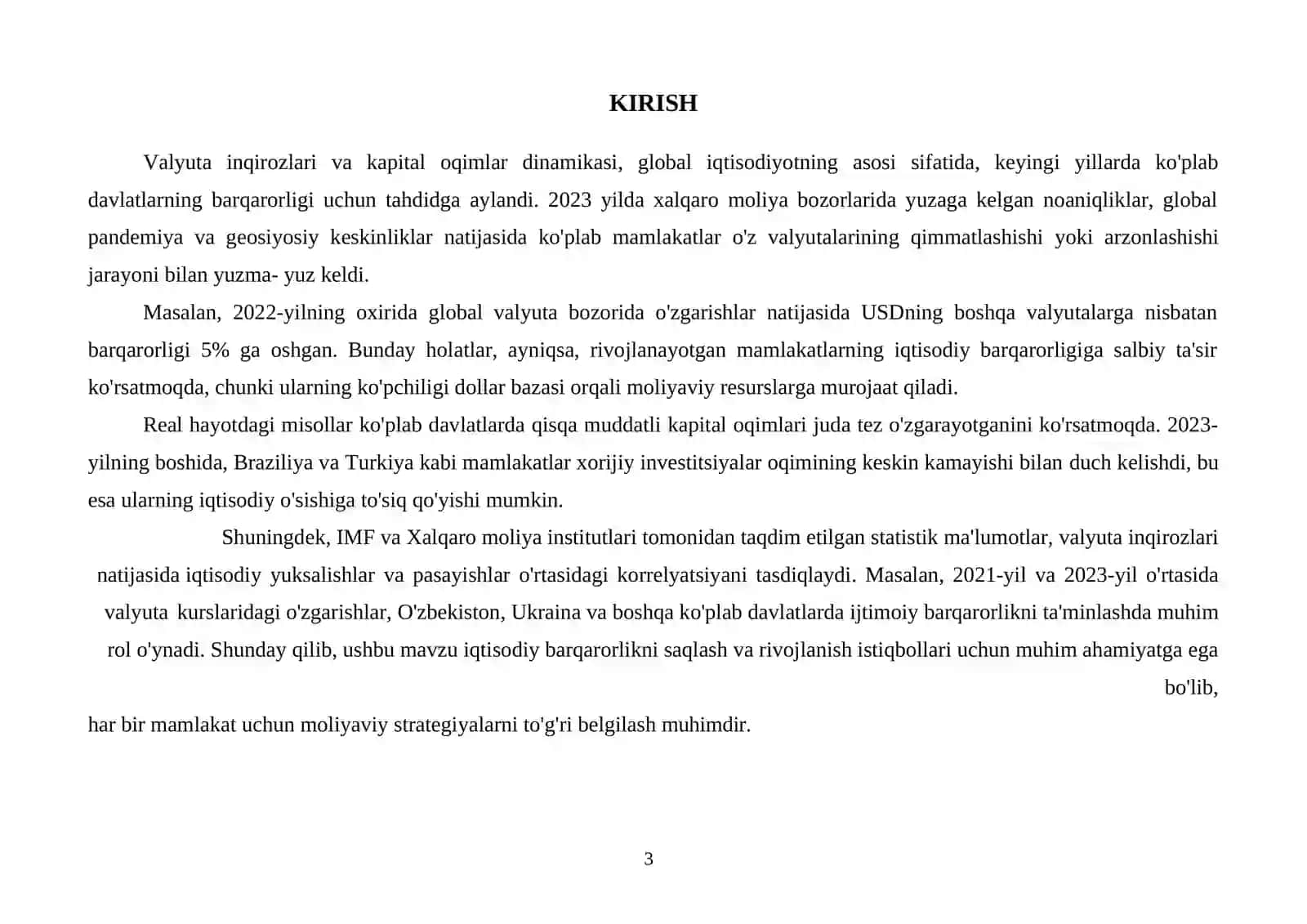 Valyuta inqirozlari va kapital oqimlar dinamikasi 3