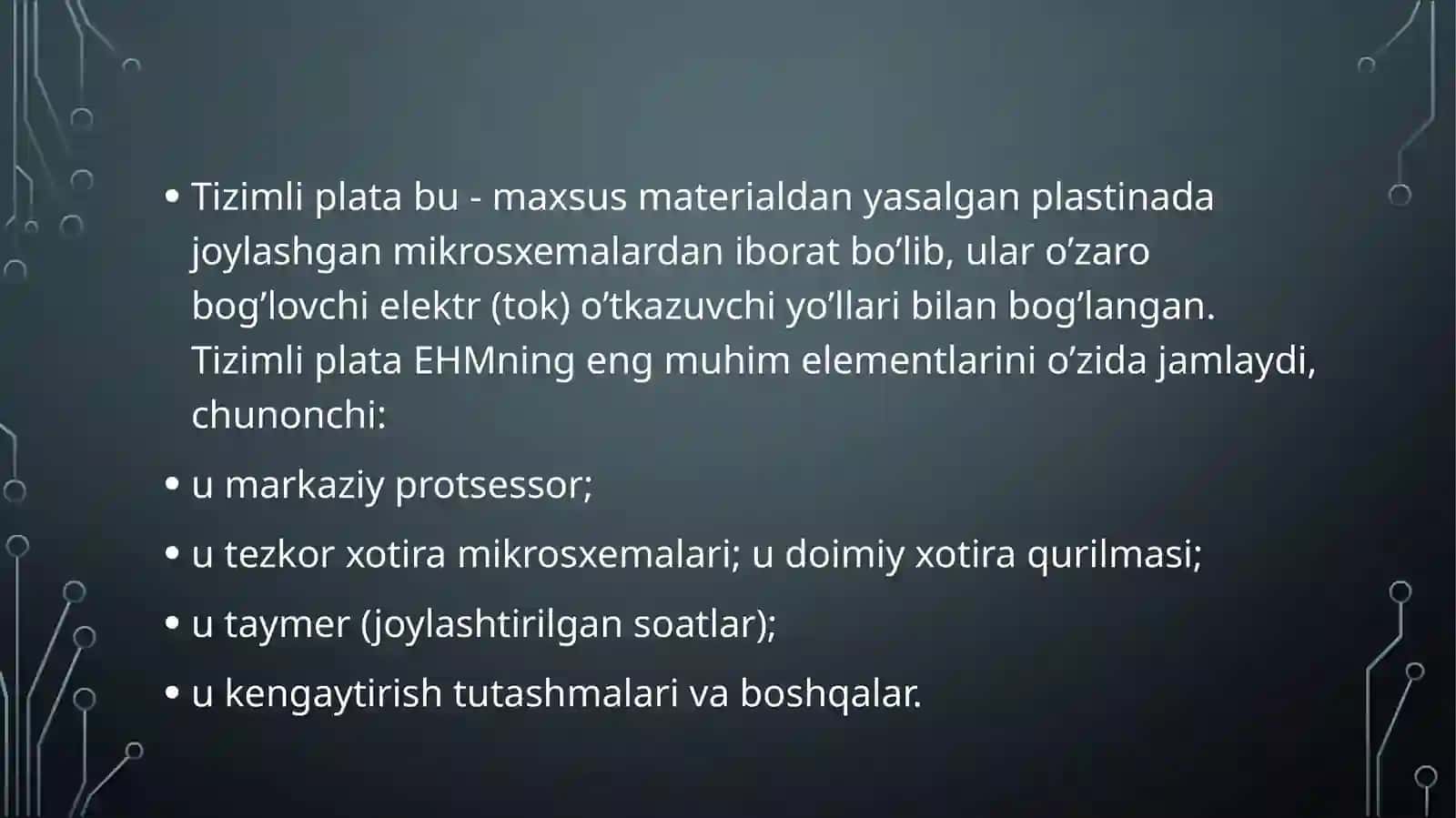 TIZIMLI BLOK HAQIDA TAQDIMOT 3