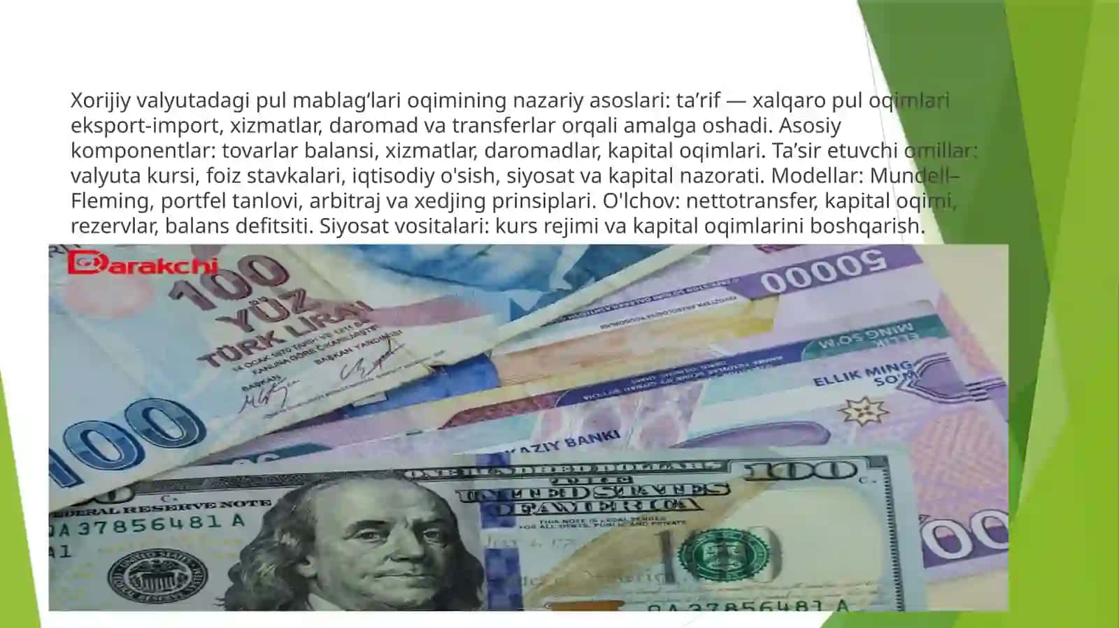 Xorijiy valyutadagi pul mablagʻlari oqimining tahlili 3