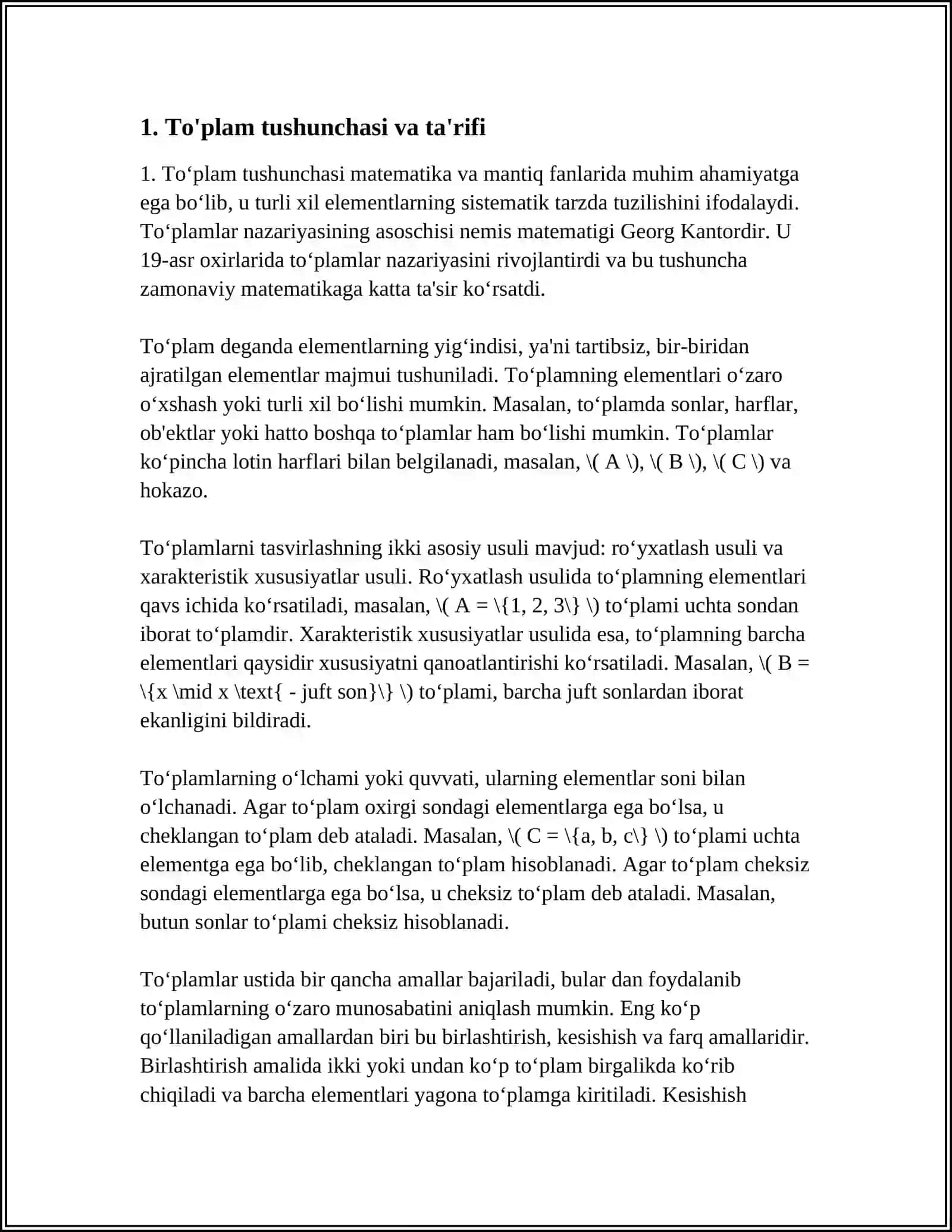 TO'PLAMLAR 3