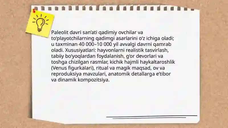Paleolit davri san’ati 3