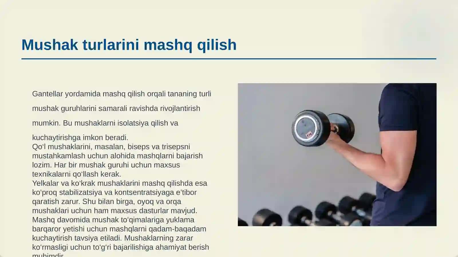 GANTELLAR BILAN MASHQ BAJARISH 3