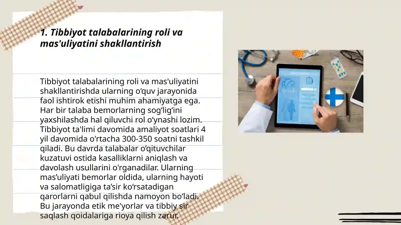 Tibbiyot talabalarining shifokor shaxsiga aylanish mexanizmlarini aniqlash 3