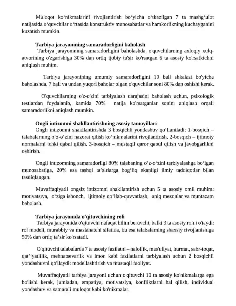 Tarbiya jarayonining oʻziga xos xususiyatlari 3