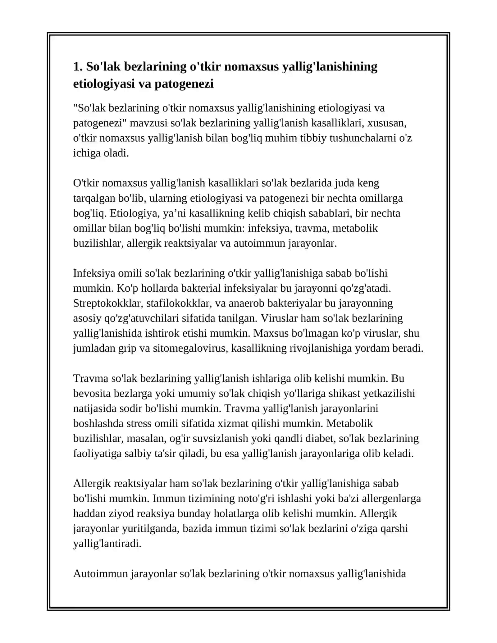 SO'LAK BEZLARINI O'TKIR VA SURUNKALI NOMAXSUS YALLIG 'LANISH KASALLIKLARI 3