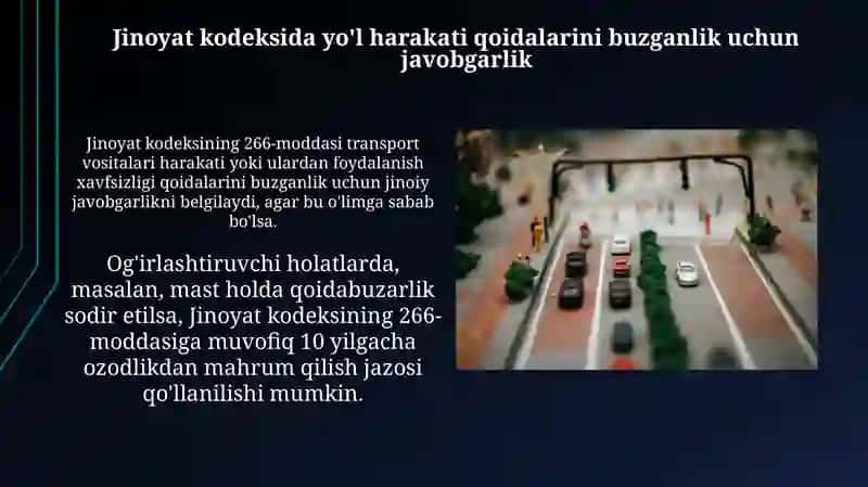 Yoʻl harakatini tartibga solishning huquqiy asoslari 3