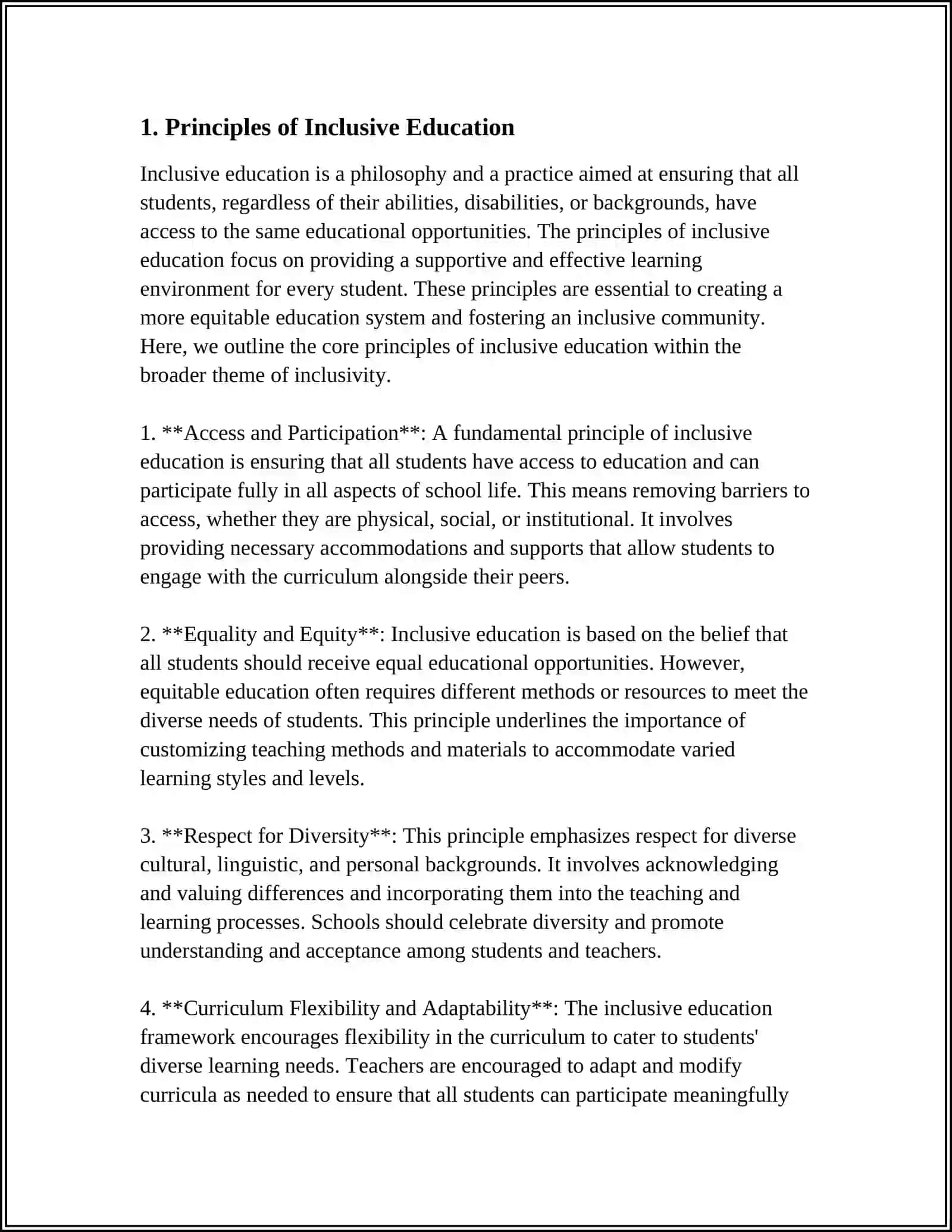 Principles of Inclusive Education 3