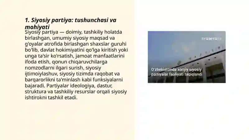 Siyosiy partiyalar tushunchasi, roli va ularning asosiy funksiyalari 3
