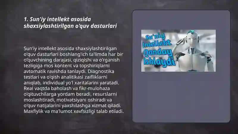 Boshlang'ich ta'limda sun'iy intellektdan foydalanish imkoniyatlari 3