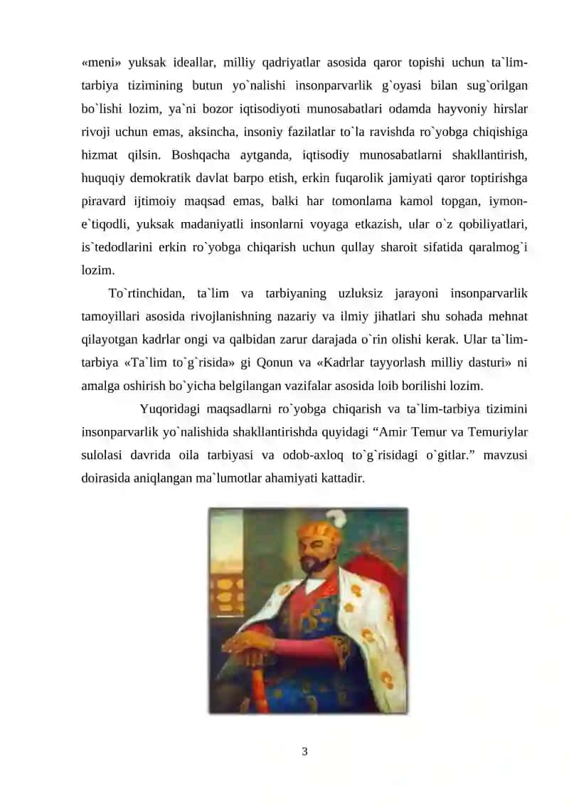 AMIR TEMUR VA TEMURIYLAR SULOLASI DAVRIDA OILA TARBIYASI 3