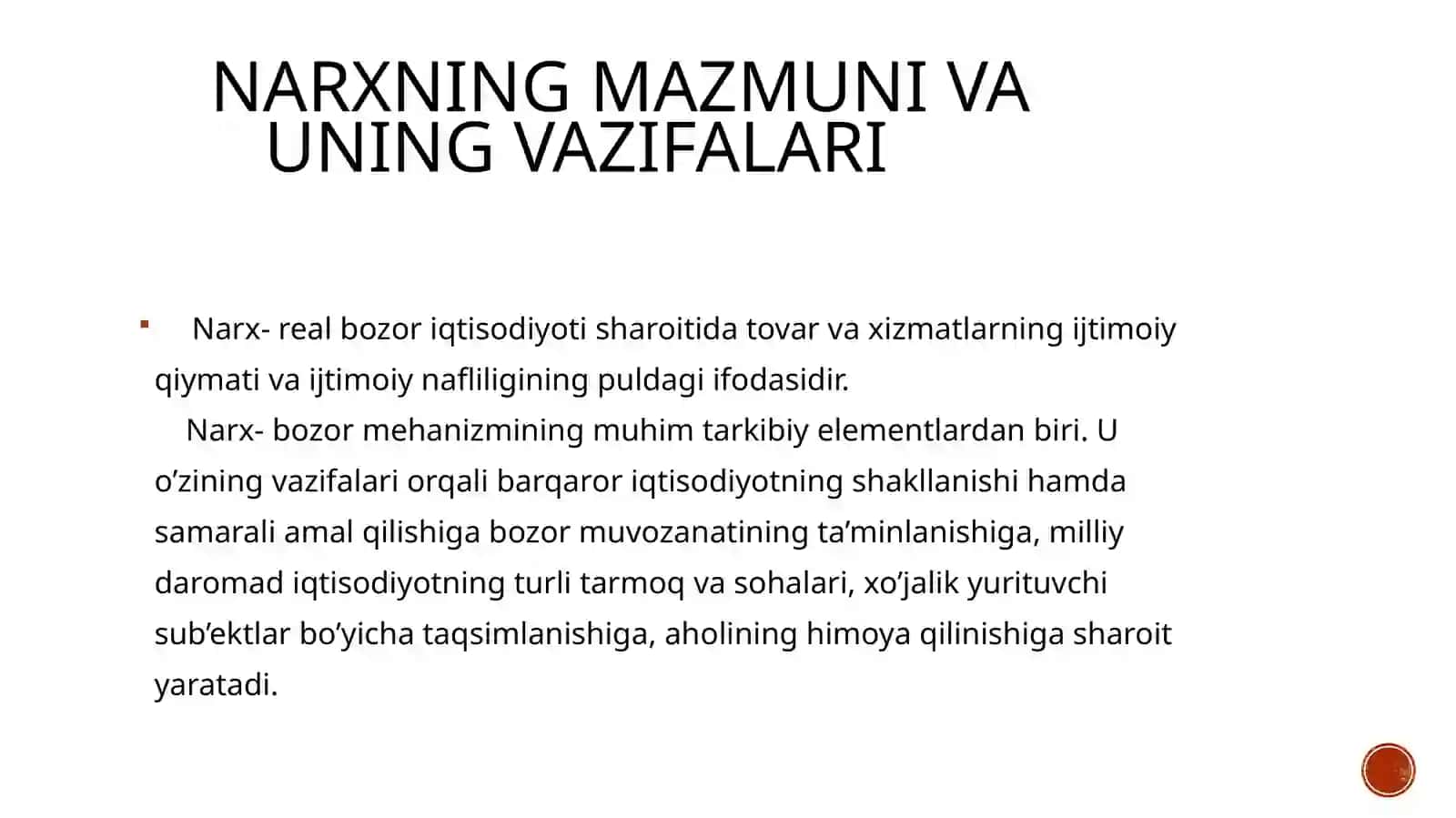Narx va taklif tushunchasi 3