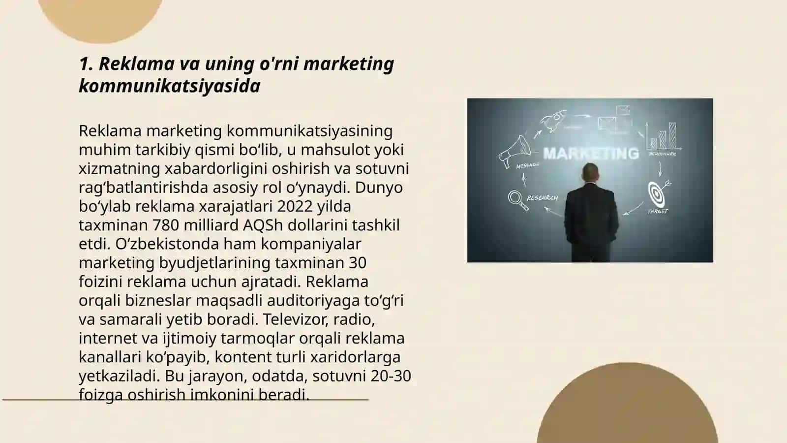 Reklama - marketing komunikatsiyasi vositasi SM-45: Qushmurodova Gulhayo 3