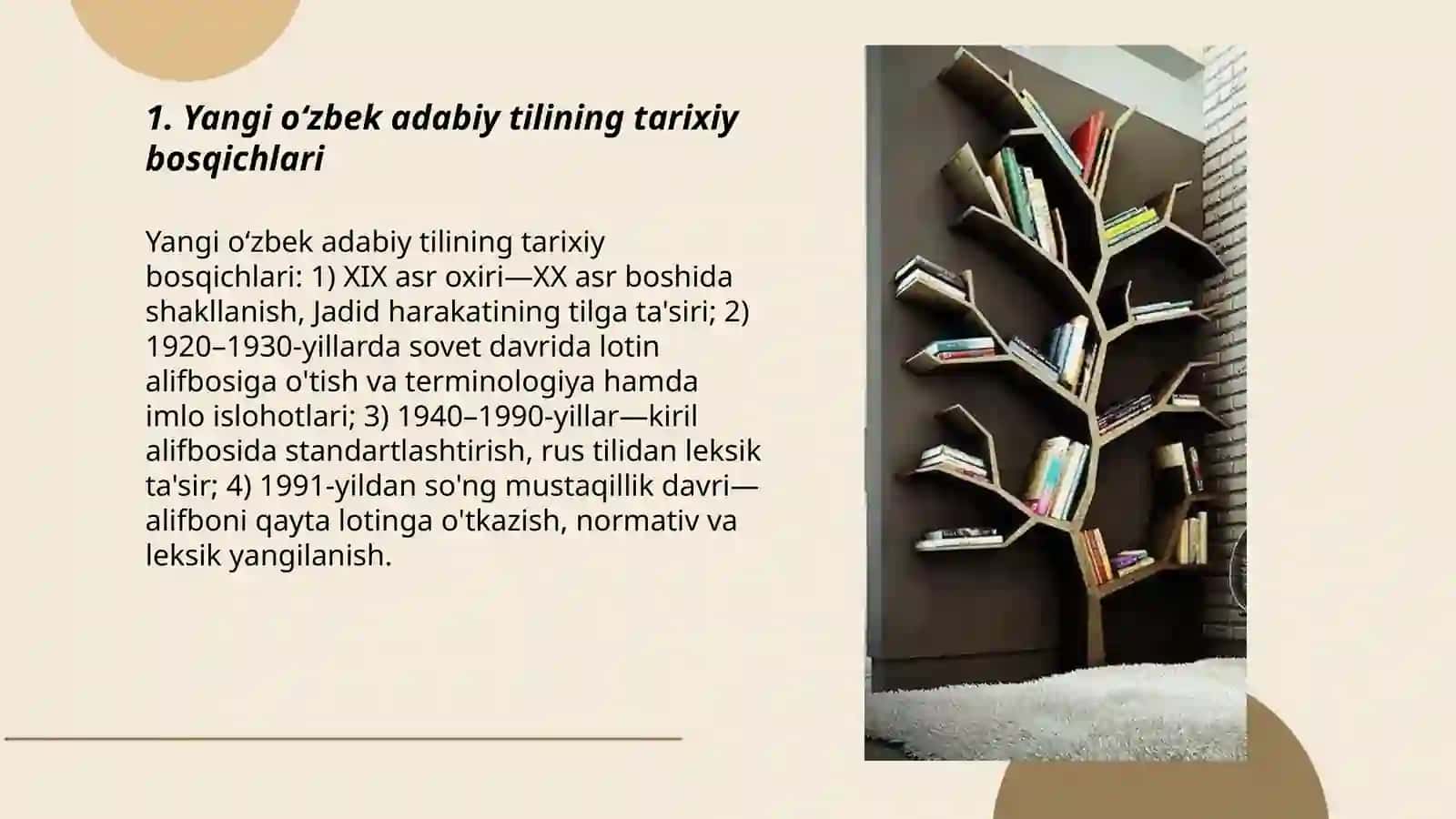 Yangi oʻzbek adabiy tilining shakllanishi 3