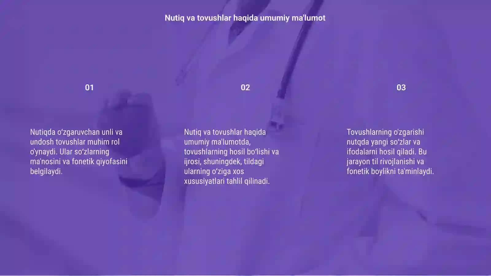 Nutiqda oʻzgaruvchan unli va undosh tovushlar 3