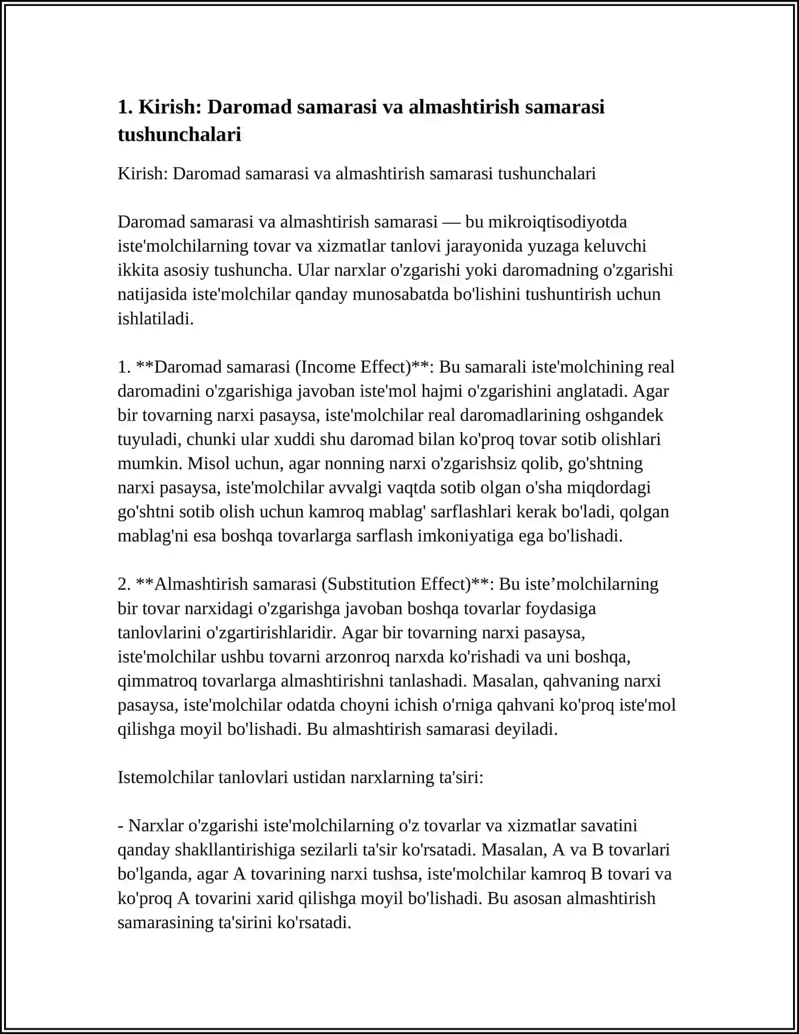 DAROMAD SAMARASI. ALMASHTIRISH SAMARASI 3