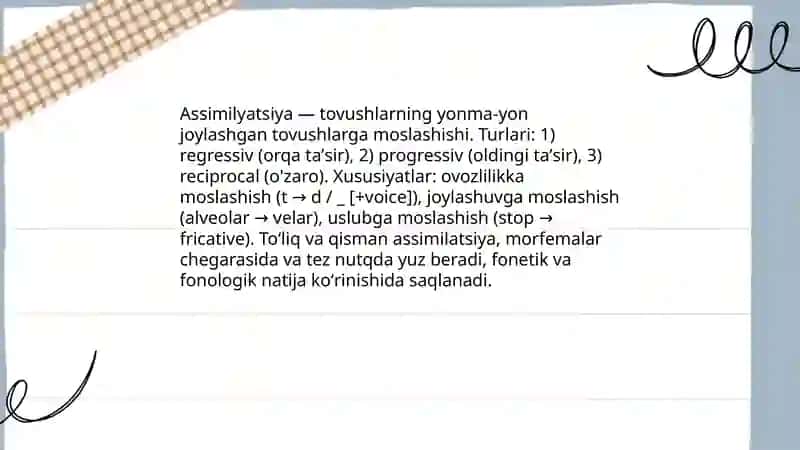 Tovush oʻzgarishi hodisalari 3