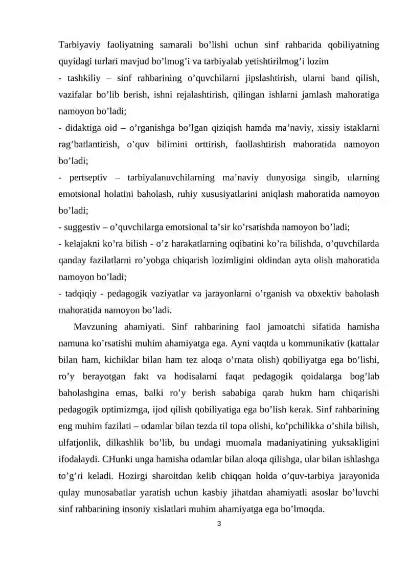 O’QUVCHILARNI TARBIYALASHDA SINF RAHBARINING O’RNI VA RO’LI 3