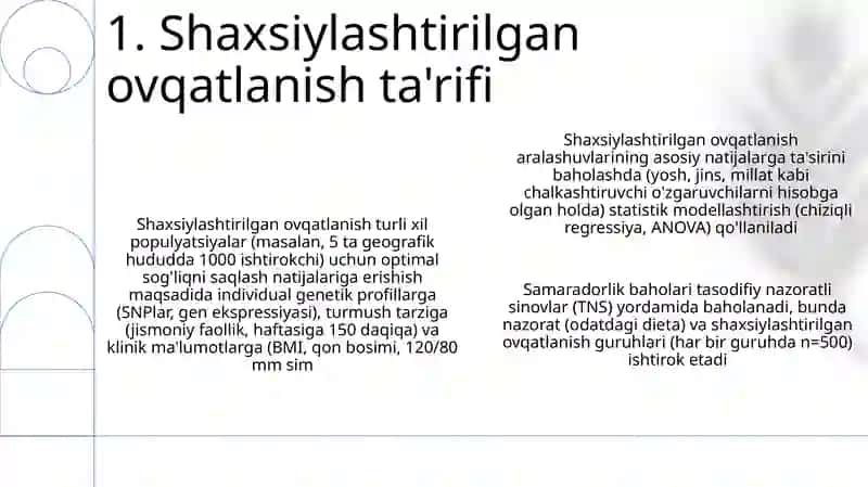 Shaxsiylashtirilgan ovqatlanish ta'rifi 3