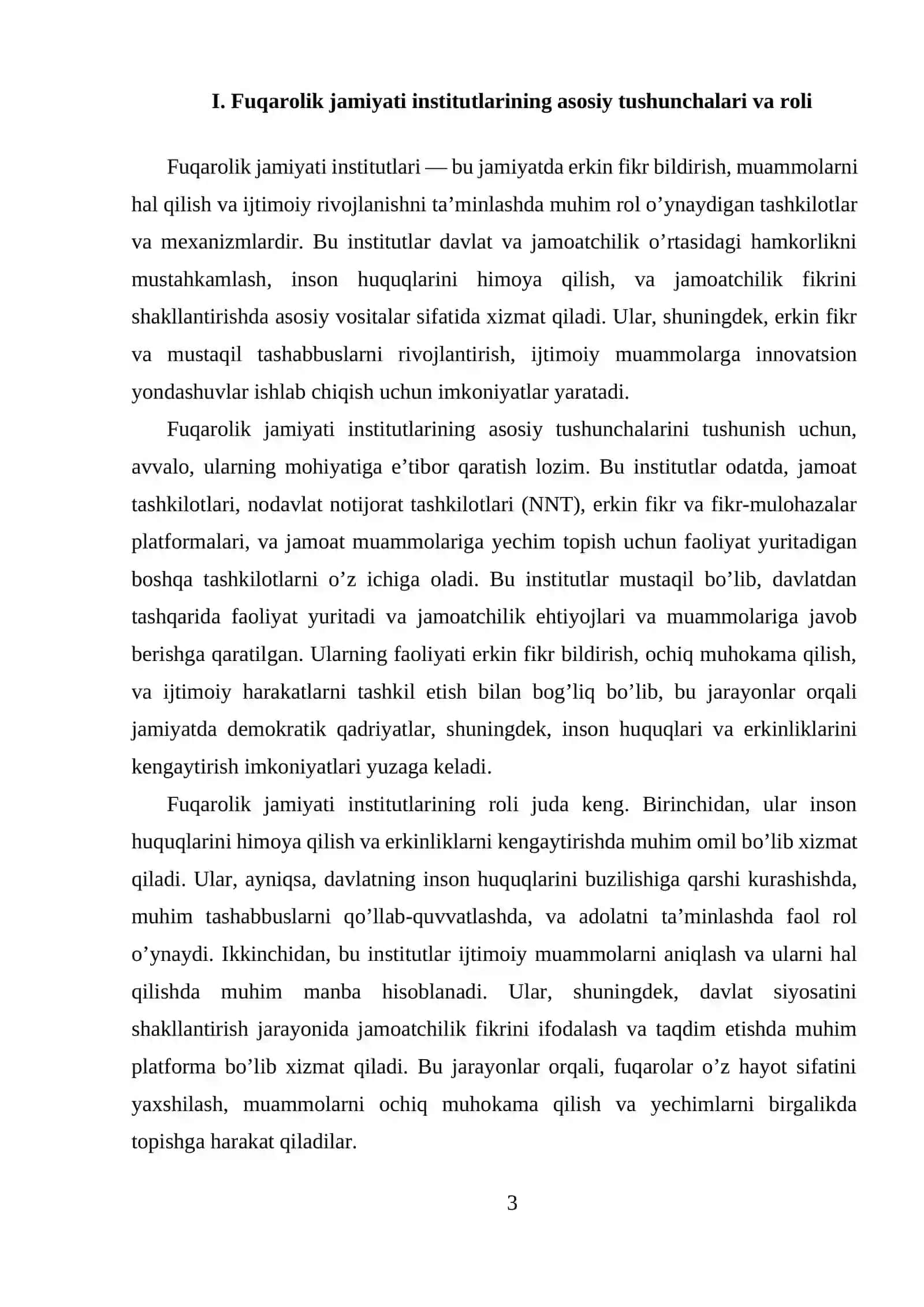 Fuqarolik jamiyati institutlarini rivojlantirish istiqbollari 3