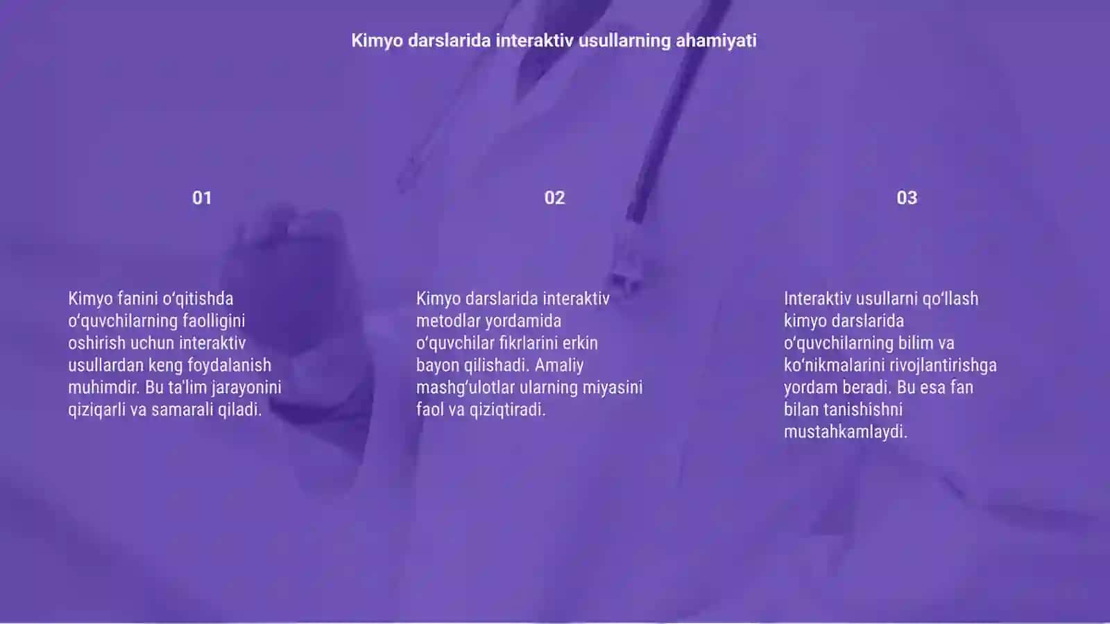 Kimyo fanini oʻqitishda oʻquvchilarning faolligini oshirish usullari 3