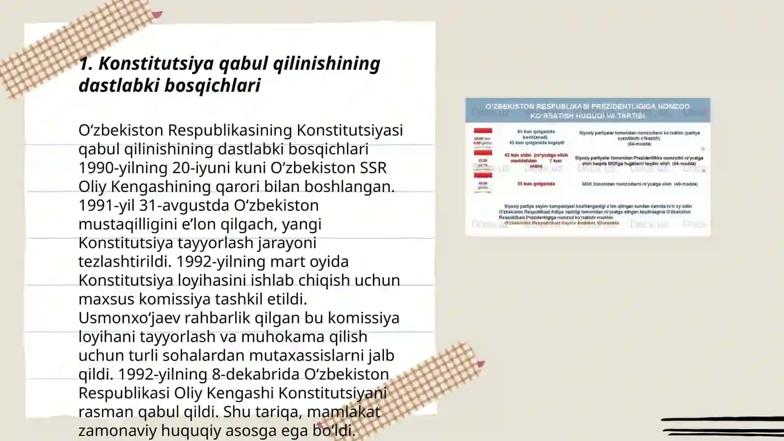 Ozbekiston konstitutsiyaviy taraqqiyotining asosiy bosqichlari 3