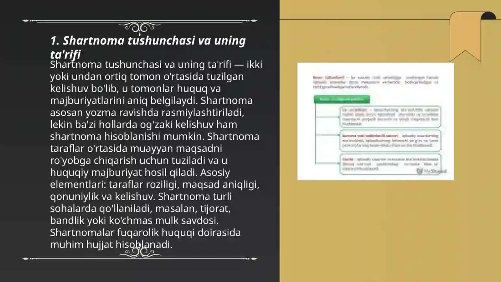 Shartnoma tushunchasi va uni bozor iqtisodiyotdagi roli 3
