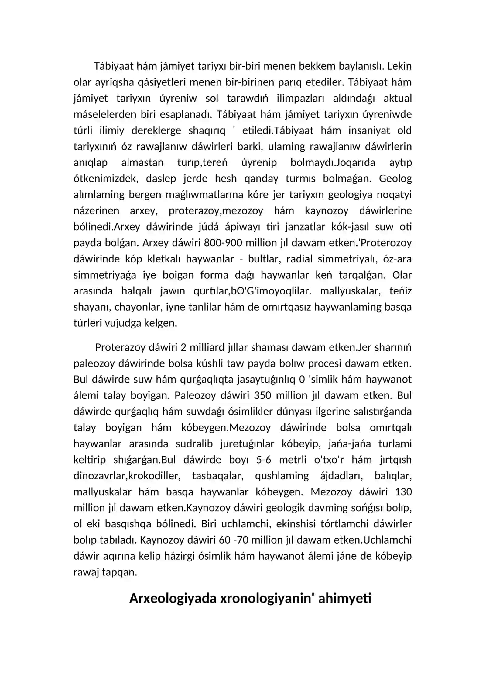 Antropologiyalıq da'wirlestiriw ha'm xronologiya 3