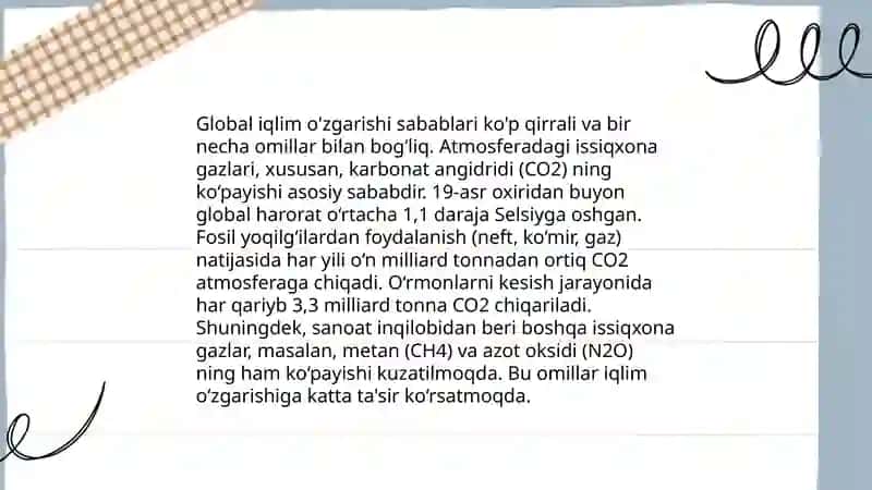 Global iqlim oʼzgarishi va degradatsiya 3