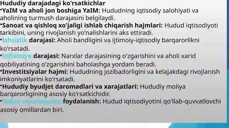 Iqtisodiy xavfsizlikning hududiy darajada ko‘rsatkichlari 3