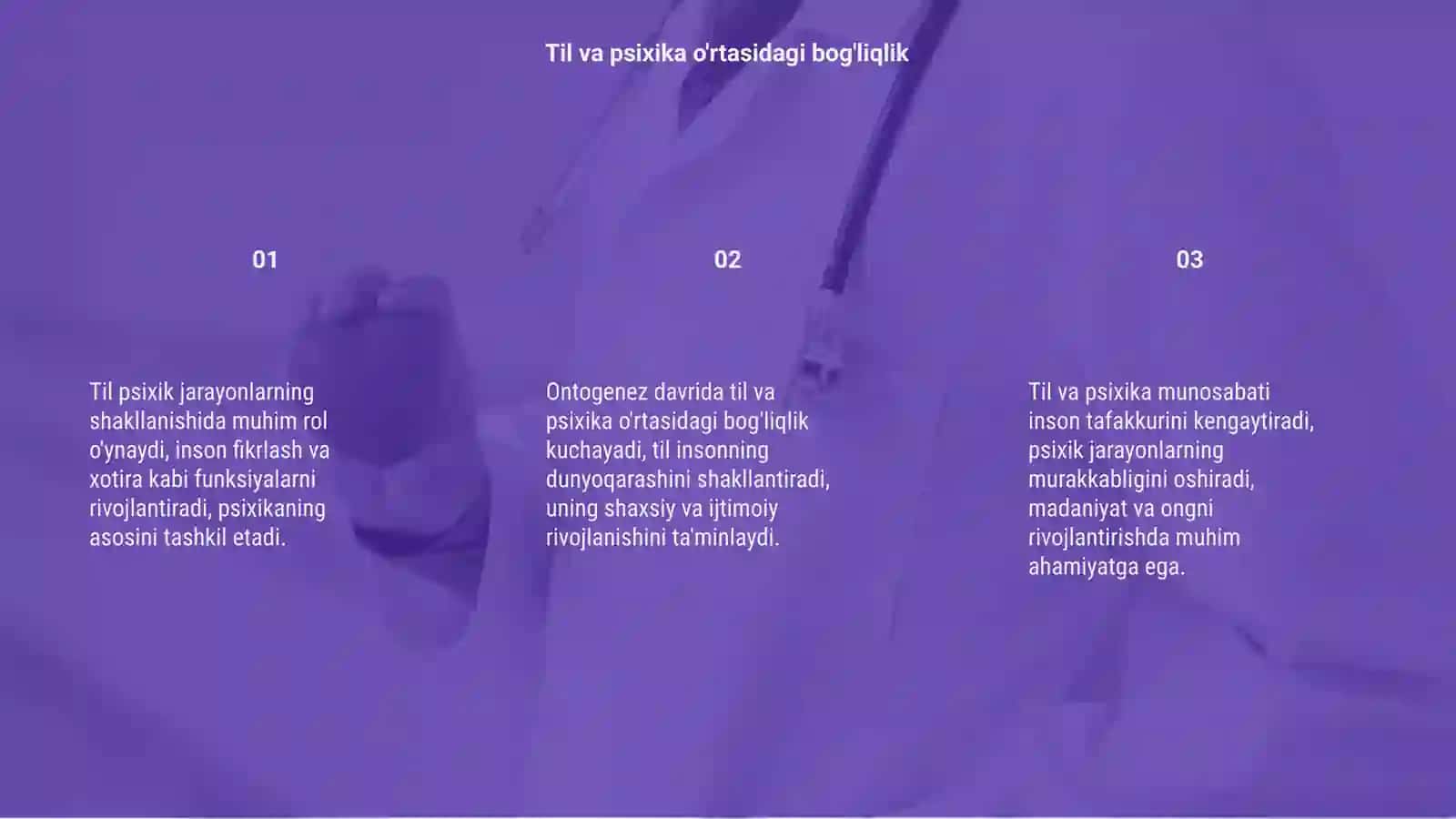 Psixik jarayonlarni shakllanishida tilning ahamiyati 3