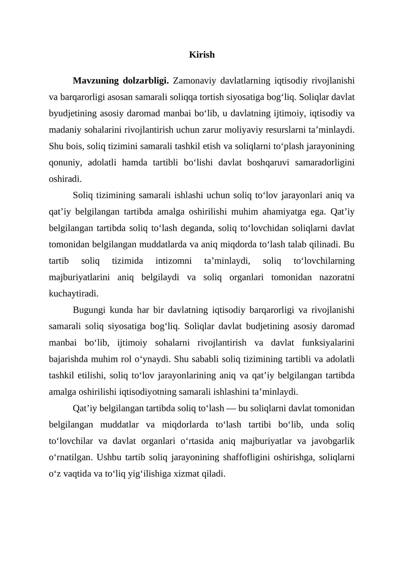 Qat’iy belgilangan tartibda soliq to‘lashning xususiyatlari 3