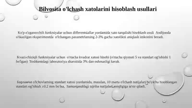 Bevosita o‘lchash xatoliklari 3