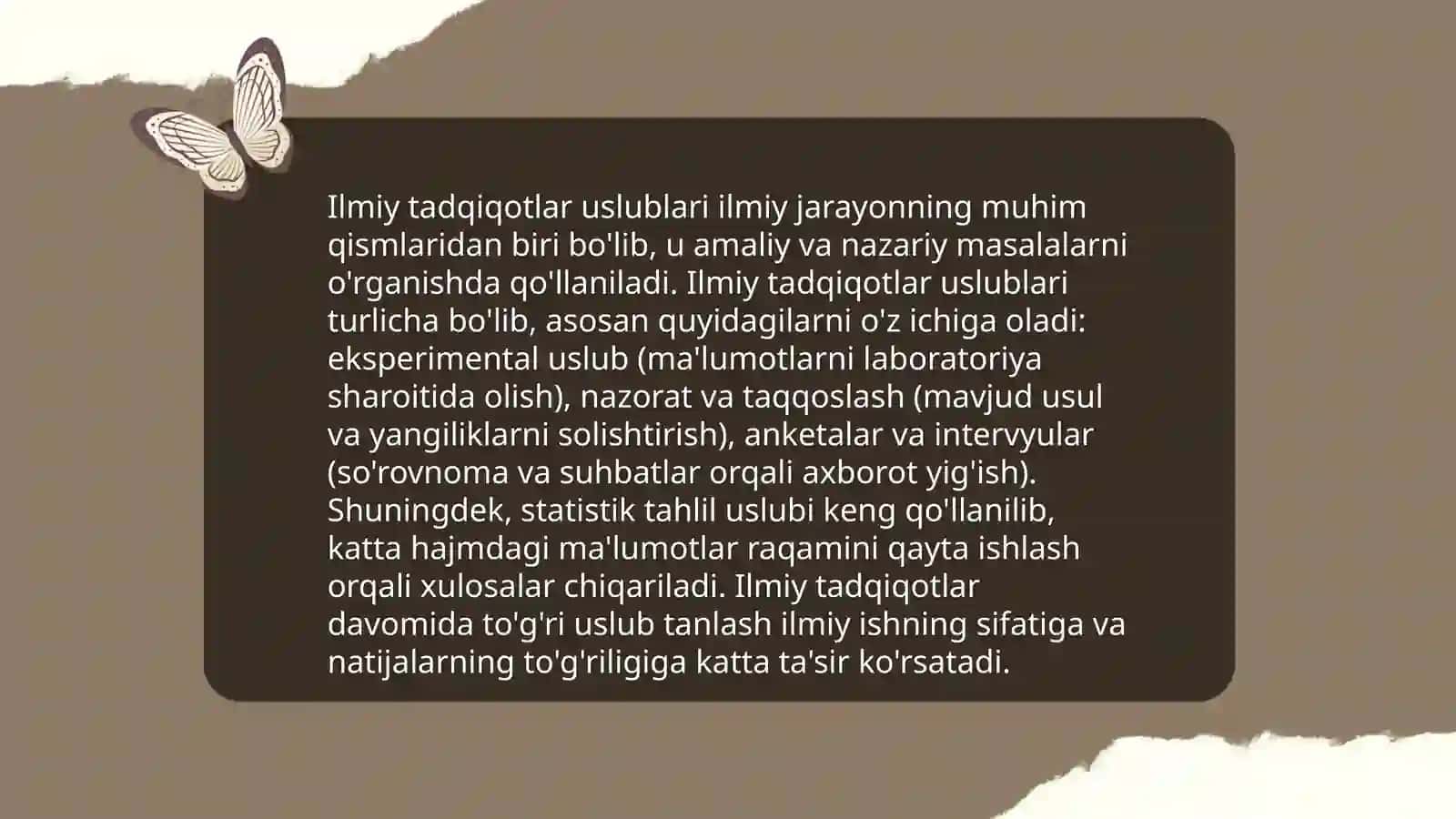 Ilmiy tadqiqotda tajriba sinov ishlari olib Borish 3