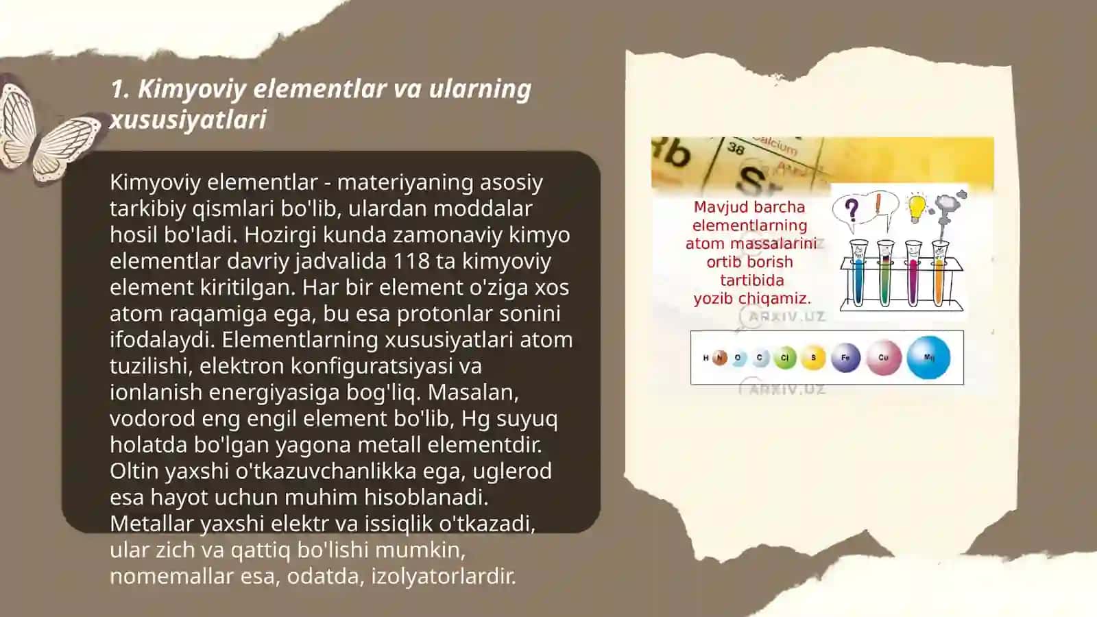 Kimyoviy elementlar va ularning xususiyatlari 3