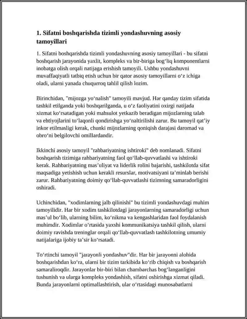 Sifatni boshqarishda tizimli yondashuv 3