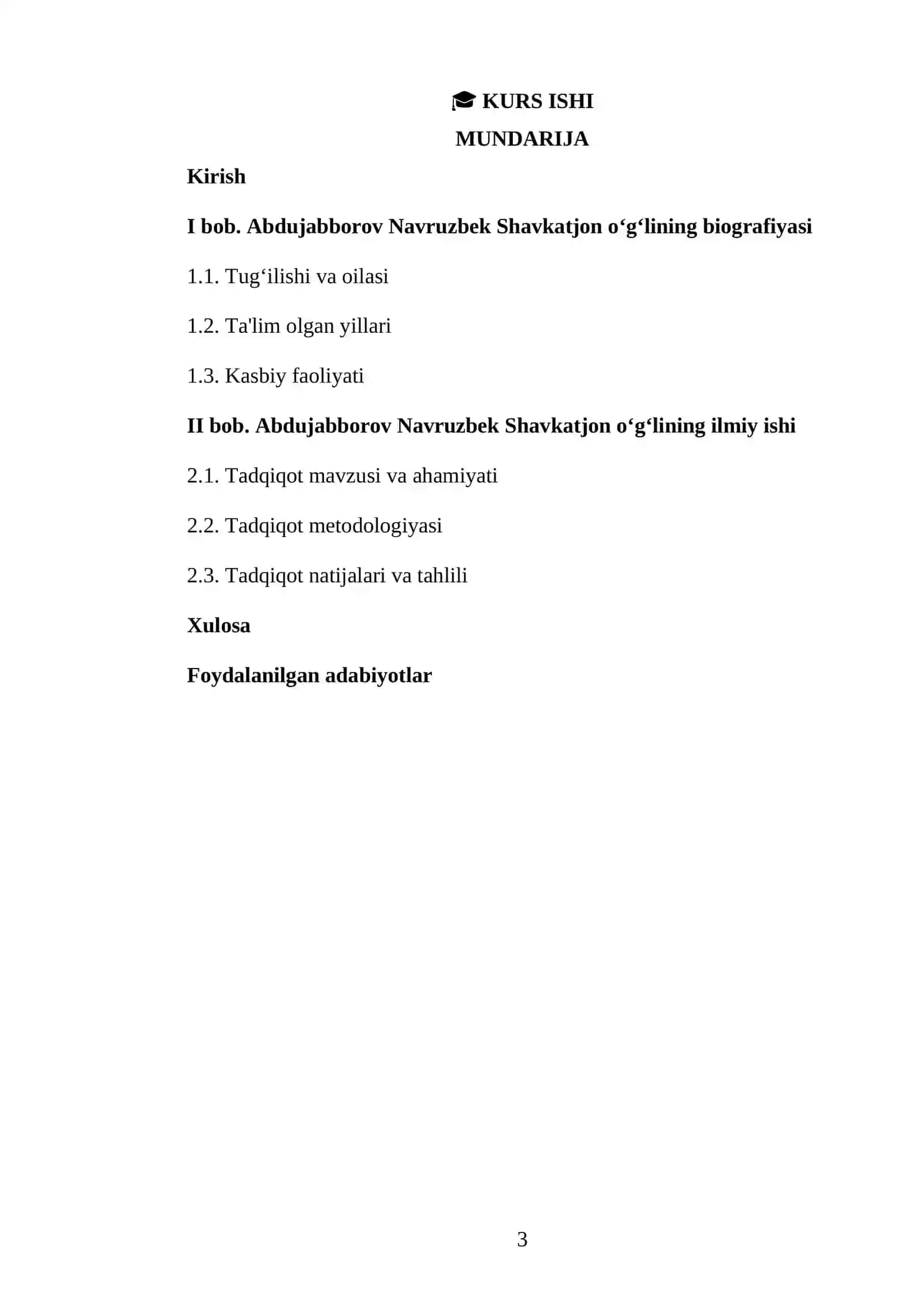JISMONIY MADANIYAT NAZARIYASI VA METODIKASI FANIDAN TAYYORLAGAN KURS ISHI 3