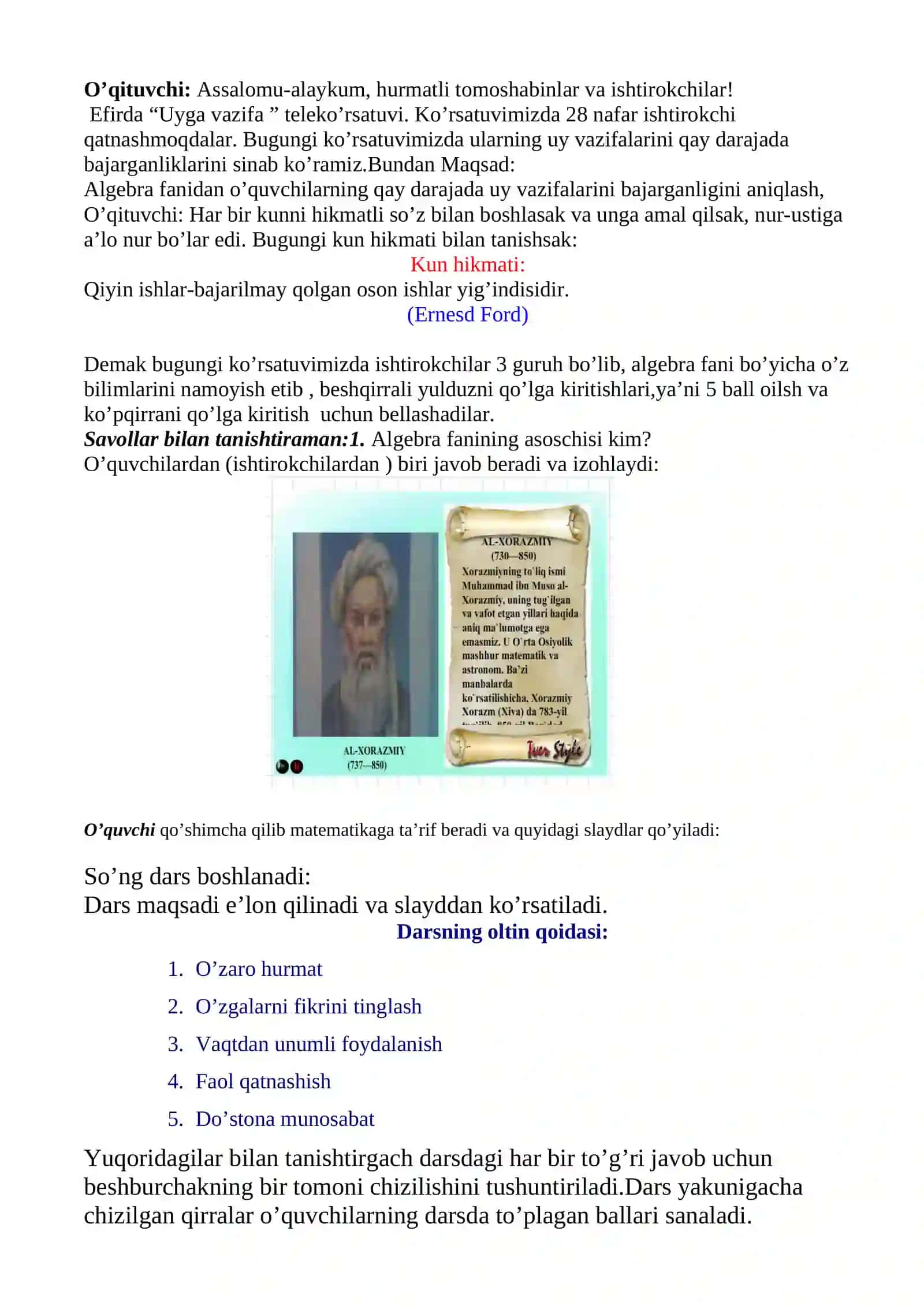 9-sinf Algebra fanidan Kvadrat funksiyaning ta'rifi dars ishlanma 3