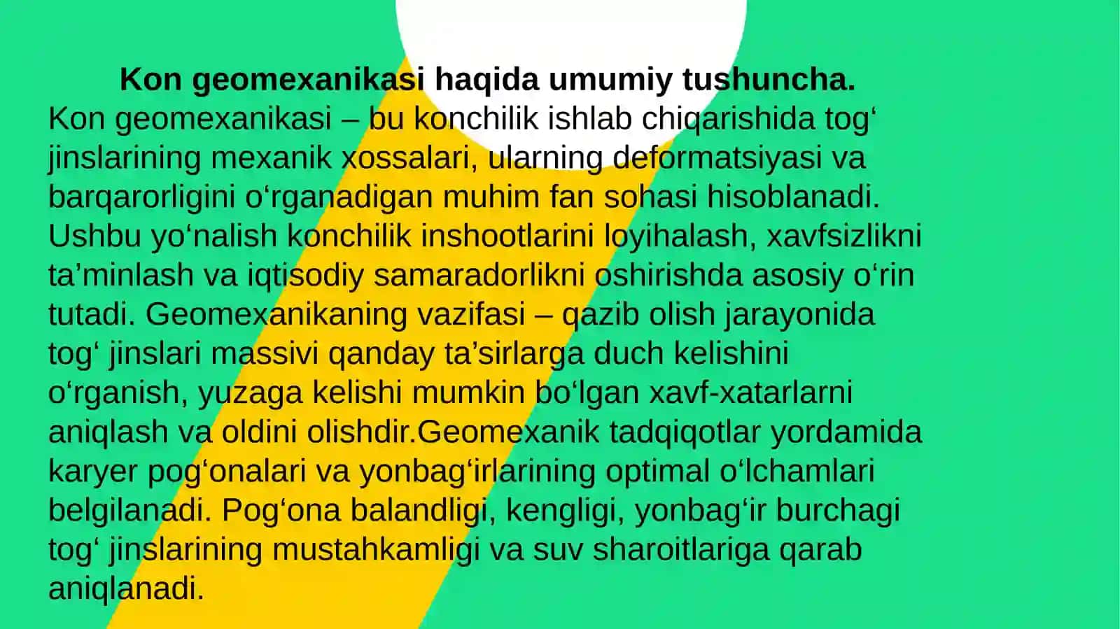 Kon geomexanikasi va ochiq usulda qazib olishga ta’siri 3